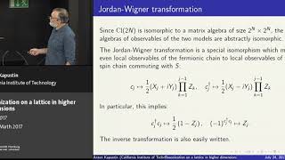 Anton Kapustin  Bosonization on a lattice in higher dimensions [upl. by Krueger]