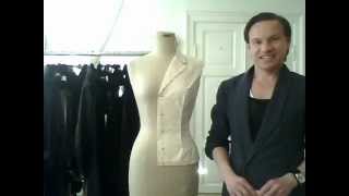 5 How to drape a basic ladies jacket the sleeve  by bespoke tailor Sten Martin [upl. by Jonas]