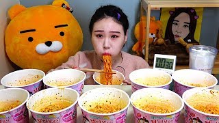 SUB 도전먹방 까르보불닭볶음면 10컵 Challenge Mukbang eating show [upl. by Rodrigo671]