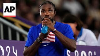 Noah Lyles reveals he has COVID after missing out on another gold at Paris Olympics [upl. by Ecirtra]