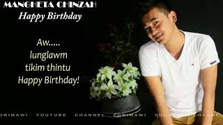 Mangheta Chinzah  Happy Birthday Lyrics Video [upl. by Lockwood]