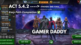 Act 542 ‼️Easy Path Completion ✅ Road to Cavalier Marvel Contest Of Champions Gameplay mcoc [upl. by Ehcropal]