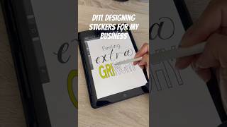 Designing stickers ditl design digitalart lettering calligraphy procreate sticker shortsfeed [upl. by Thenna]