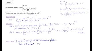 05 Principe de la récurrence forte Exercices dapplication [upl. by Herzog]