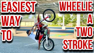 How To Wheelie A Two Stroke Easiest Way [upl. by Alorac903]