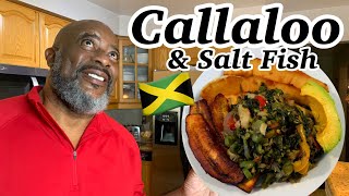 How to make Callaloo amp Saltfish Peel Clean amp Cook  Deddys Kitchen [upl. by Ahsiuqat]