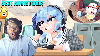 Watching The BEST Hololive Animation Videos 2ManySnacks REACTION [upl. by Aisel]