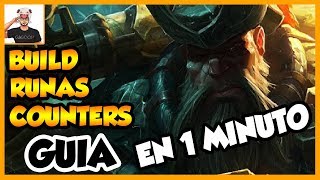 👍 GUÍA GANGPLANK TOP S9 MICRO  RUNAS OBJETOS COUNTERS Y HABILIDADES  914  TEMPORADA 9 [upl. by Atinnek]