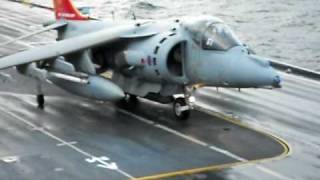 HMS Ark Royal  Last Ever Harrier GR9 Launches November 2010 [upl. by Asirem]