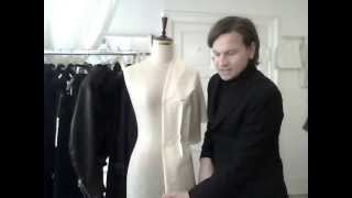 15 How to drape a shifted shawl collar  by bespoke tailor Sten Martin [upl. by Ekard]