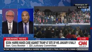 Senator Cory Booker Joins Wolf Blitzer to discuss the final days of the HarrisTrump Race [upl. by Zolner445]