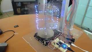 Whirlygig Volumetric Display LPC1768 Demo [upl. by Esorylime]