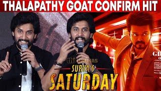 Nani about GOAT🔥 Thalapathy Vijay  Nani Speech at Suryas Saturday Press Meet [upl. by Ainegue]