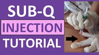 How to Give a Subq Subcutaneous Injection Shot [upl. by Maren658]