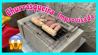 Churrasqueira improvisada  fácil de fazer😍 [upl. by Valma770]