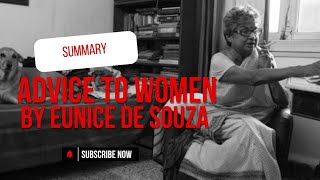 Advice to Women by Eunice De Souza  Summary [upl. by Anel794]