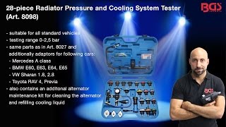 Tutorial 28piece Radiator Pressure and Cooling System tester Item 8098  8027 [upl. by Chapell295]