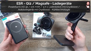 ESR Ladezubehör  Qi2  Magsafe  Powerbank  3 in 1 Ladestation und Autoladegerät für iPhone und Co [upl. by Marras]