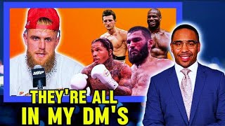 quotSCARED STRAIGHTquot JAKE PAUL REVEALS BOXERS IN HIS DMS TO FIGHT WARD BETERBIEV TANK FROCH DUBOIS [upl. by Nylekcaj]