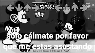 MONOCHROME FNF MICKEY Y OSWALD LYRICS EN ESPAÑOL [upl. by Ahsiekam916]