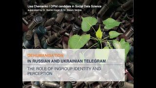 Outgroup Dehumanisation in Russian and Ukrainian Telegram [upl. by Rockey473]