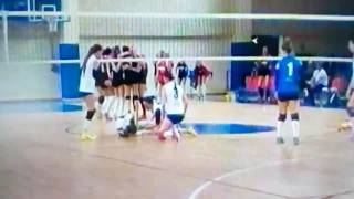 rottura legamento crociato anteriore Michela Ganz pallavolo  acl volleyball injury [upl. by Tloh668]