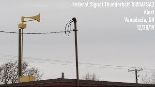 Federal Signal Thunderbolt 1000AT  Alert  Venedocia OH  Van Wert Co Siren Test   123019 [upl. by Anomis655]