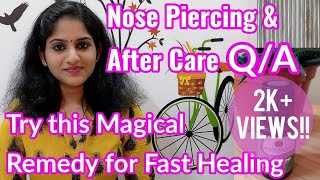 Nose Piercing amp Aftercare  All questions answered  Magical oil for fast Healing [upl. by Whallon]