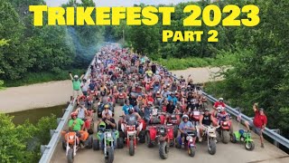 Trikefest 2023 Part 2 Herk and JerkPit Bike Racing Trike Parade [upl. by Kitarp606]