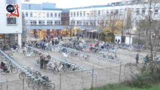 Arriving at school on a bicycle Netherlands 298 [upl. by Nylazor]