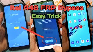 itel a48 frp bypass  itel a48 frp bypass 2024  Google account bypass without pc [upl. by Zeni445]