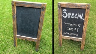 Chalkboard sandwich board from reclaimed lumber [upl. by Breh677]