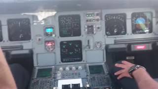 Cockpit View Nouvelair Tunisie Airbus A320 Take off Marrakesh Menara Airport [upl. by Ahlgren]