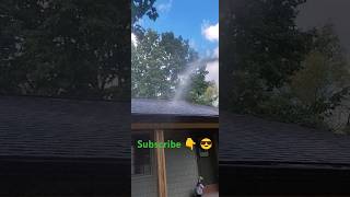 Crazy easy roof cleaning down streaming a roof work if its not caked on [upl. by Inalaeham]