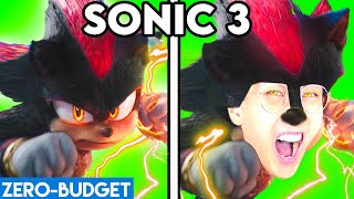 SONIC 3 MOVIE WITH ZERO BUDGET FUNNY SONIC KNUCKLES amp SHADOW MOVIE PARODY BY LANKYBOX [upl. by Oicatsana]