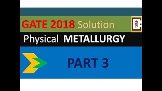 GATE 2018 Physical Metallurgy Solution Part 3 [upl. by Ahsiemat]