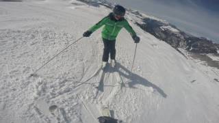 Flaine Grand Massif Skiing 2017  Lucifer  First go on a red piste [upl. by Hernando]