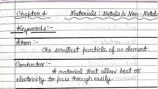 NCERTCBSE  Class 8 Science  Chapter 4 Materials Metals amp Non Metals keywords  Keywords of Ch4 [upl. by Smith72]