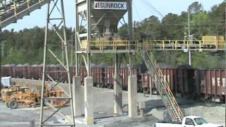 Aggregate Rail Load out at Butner NC Quarry [upl. by Pump318]