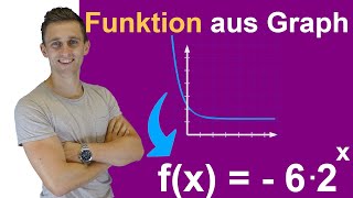 Funktionsgleichung aus Graphen ermitteln  Exponentialfunktion  Aufgabe mit Lösung und Tipps [upl. by Enaht6]