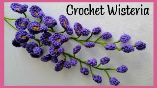 crochet Wisteria tutorial [upl. by Ennoirb]