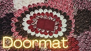 how to make doormat at home using old clothes  table mat [upl. by Vijar]