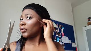 LACE FRONTAL INSTALLATION NO GLUEELASTIC BAND METHODINSTALLER UNE LACE FRONTALE SANS COLLE [upl. by Nnad]