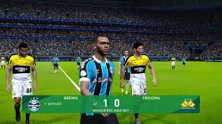 Grêmio x Criciúma  Brasileirão 2024  pes gameplay [upl. by Aisatna599]