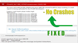 How to Fix All Types of FiveM Crashes [upl. by Bettina452]