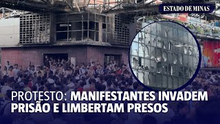 Protesto Manifestantes invadem prisão e libertam presos [upl. by Bowman441]