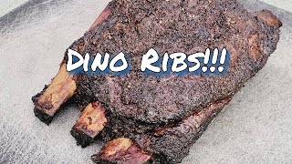 Smoked Dino Ribs  Franklin Offset Smoker [upl. by Llehcram]