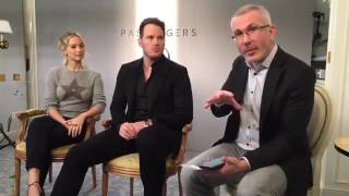 Jennifer Lawrence and Chris Pratt AlloCiné Paris Passengers interview [upl. by Vanda]