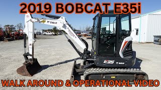 2019 Bobcat E35i Excavator Walk Around amp Operational Video 32900 [upl. by Alih]