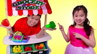 Jannie Buy Kitchen Toys Vegetables from The Supermarket – Fun Pretend Play [upl. by Orrin]